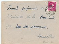 889/25 - Lettre TP Moins 10 % JAUCHE - Expéd. Doguet , Briquetier à JANDRAIN - 1946 -10%
