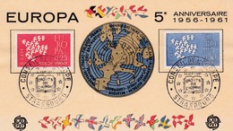 FRANCE / CARTE EUROPA 5 E ANNIVERSAIRE 1956.1961 - 1961