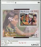 Polynesien Franz. - Polynésie Francaise - Michel Block 25  - ** Mnh Neuf Postfris - Unused Stamps