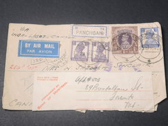 INDE - Enveloppe En Recommandé De Panchgani Pour Le Canada En 1943 Avec Contrôle Postal , Affr. Plaisant - L 11418 - 1936-47  George VI