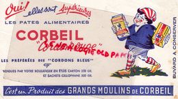 93- CORBEIL- BUVARD LES PATES ALIMENTAIRES CORBEIL CORDON ROUGE- BOULANGERIE BOULANGER-GRANDS MOULINS - Alimentaire