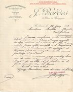 Lettre Commerciale Ancienne/ Représentation-Commission-Consignation/J. BORDES/Quai De Bourgogne/BORDEAUX/1912   FACT299 - Bank En Verzekering