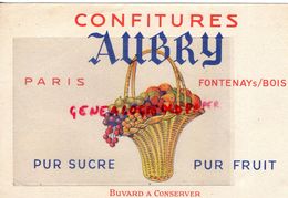 94- FONTENAY SOUS BOIS- BUVARD CONFITURES AUBRY- PARIS- CONFITURE -CONFITURERIE - Alimentos