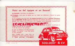 92- BILLANCOURT- BUVARD VOITURE -AUTO -AUTOMOBILE 4 CV RENAULT- - Auto's