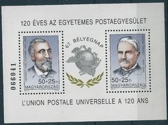 8722 Hungary Philately Personality Organization Stamps Day UPU S/S MNH - UPU (Union Postale Universelle)