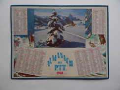CALENDRIER P.T.T. POSTE POSTES 1968 ALMANACH CALENDAR KALENDER - Grand Format : 1961-70