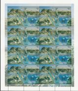 EGYPT 2013 Full Sheet Sinai Liberation Day 32 Stamps 8 Sets X 4 Stamp MNH X 2 POUND - Nile Monuments Divers Palm Trees - Nuevos