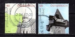 Autriche   2015  Stephansdom Wien - Uhrturm Graz - Used Stamps