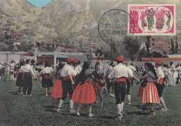 Carte  Maximum  1er  Jour   ANDORRE    Danse  :  La   SARDANE   1963 - Cartes-Maximum (CM)