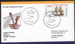 PRIMO VOLO LUFTHANSA - VENEZIA MONACO - BUSTA UFFICIALE - 01.04.1979 - Airmail