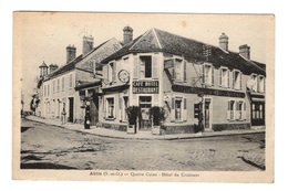 78 YVELINES - ABLIS Quatre Coins, Hôtel Du Croissant Et Sa Pompe à Essence (voir Descriptif) - Ablis