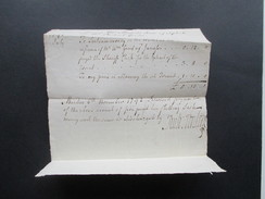 GB Vorphila Brief 1742 Aberdeen - ....of Saphock. Receipt / Rechnung. Sendung Von Geld! Schottland - ...-1840 Préphilatélie