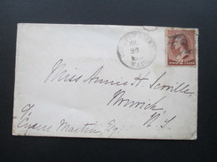 USA 1884 Port Townsend - Norwhich Ney York. Interessanter Stempel!! Mit Rotem Siegel! - Cartas & Documentos