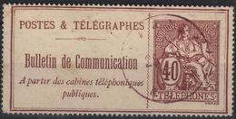 FRANCE Timbre-Téléphone 26 (o) POSTES & TELEGRAPHES Sans Fond De Sûreté 2 - Telegraph And Telephone