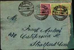 85694) Lettera Con 2x1 Lira+50c.amgot Da Ragusa A Stratford Vedi Foto - Anglo-american Occ.: Sicily
