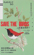 Télécarte Ancienne JAPON / 110-5999 - Série 1 SAVE THE BIRDS / 12/60 - OISEAU ROSSIGNOL - BIRD JAPAN Front Bar Phonecard - Zangvogels