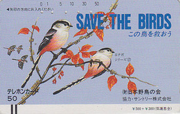 TC Ancienne JAPON / 110-14087 - Série 1 SAVE THE BIRDS / 17/60 - OISEAU MESANGE - BIRD JAPAN Front Bar Phonecard - Songbirds & Tree Dwellers