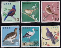 Japan 1963-64 Bird Series Set Of 6 MNH (jjc0390-5) - Ungebraucht