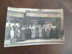 Carte Photo à Re Situer La Midinette A La Renommée Du Bon Café Devanture Commerce Animée - Foto