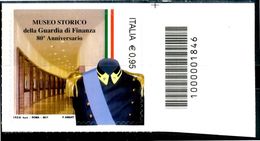 ITALIA / ITALY 2017** - 80° Anniv. Museo Storico Della Guardia Di Finanza - 1 Val. Con Codice A Barre Come Da Scansione/ - Bar Codes