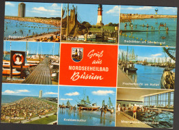 Ak Gruß Aus Nordseeheilbad Büsum Mehrbildkarte Gelaufen1986 - Buesum