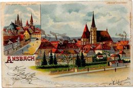 CPA Transparente à Regarder à La Lumière Système Circulé Ansbach Allemagne Germany - Cartoline Con Meccanismi
