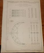 Plan De Cintre Retroussé Pour Voûtes En Plein Cintre.  1857. - Public Works