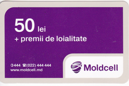 Moldova ,  Moldavie , Prepaid Phonecard - Moldcell , 50 Lei , Tipe 1B , Paper , Used - Moldavia