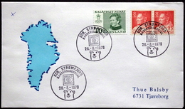 Greenland  1976  Hafnia 76 Commemorative Postmark Used To Cancel Mail Collected At The Exhibition Sdr.strøm ( Lot 2333 ) - Covers & Documents
