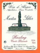 Etiquette Vin D'alsace Riesling 2002 Martin Sibler à Ammerschivilr - 75 Cl - Riesling