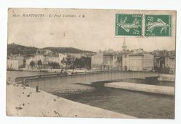 13 Martigues Le Pont Tournant 1908 Carte Réexpédiée Marcophilie - Martigues