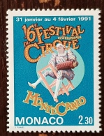 MONACO Cirque, Circus, Circo. Yvert N°1753 ** MNH. - Zirkus