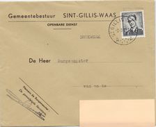 Enveloppe Omslag - Gemeente Sint Gillis Waas - Stempel 1963 - Enveloppes