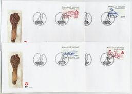 GREENLAND 2001 Arctic Vikings III  On FDCs.  Michel 361-64 - FDC