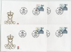 GREENLAND 2000 Queen Margarethe Definitives On FDCs.  Michel 351-54 - FDC