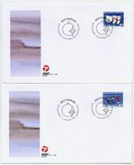 GREENLAND 1998 Christmas On FDCs.  Michel 329-30 - FDC