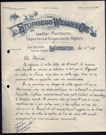 FACTURE OU LETTRE  ANCIENNE AVEC ILLUSTRATION- ANGLETERRE- LEICESTER POUR FRANCE- MAISON : STURGESS-WELLS- 1908 - Australien