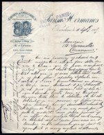 FACTURE OU LETTRE  ANCIENNE AVEC ILLUSTRATION- ESPAGNE- BARCELONA POUR FRANCE- MAISON : PANSU- HERMANOS- 1905 - Spanje