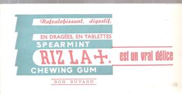 Buvard RIZ LA + Rafraîchissant, Digestif En Dragées, En Tablettes SPEARLINT RIZ LA +  Cest Un Vrai Délice Chewing Gum - Sucreries & Gâteaux