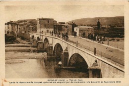 30  QUISSAC   VUE DU PONT  Après La Réparation Du Parapet, Qui Avait été Emporté En Semptembre 1933 Par Les Inondations - Quissac