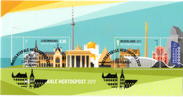 Nederland 2017 Multilaterale Hertogpost  Luxemburg 0,95: Windmill, Brandenburger Tor, Wiener Secession, Speciale Stempel - Oblitérés