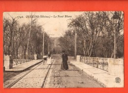 GAU-02 Oullins Le Pont Blanc. ANIME. Circulé, Dos Défraichi. - Oullins