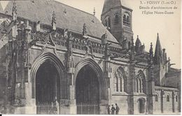 Delcampe - CPA  France  78  Yvelines Poissy Détails D’architecture De L’Église Notre-Dame - Petite Animation - Poissy