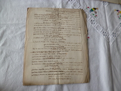 Chanson Poésie Manuscrit Vers Adressés à Mme La Duchesse Baronne De Latour Vœux Fin 18ème Surement - Manuscripten