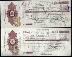 2 LETTRES DE CHANGE FRANCE- ELBEUF 1924- LIBRAIRIE ALLAIN - TIMBRES DIVERS - Bills Of Exchange
