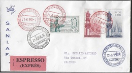 10° GIRO AEREO INT. DI SICILIA - PALERMO-CT-PALERMO -  21.06.1958 - Poste Aérienne