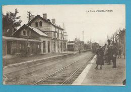 CPA Chemin De Fer Arrivée D'un Train En Gare D'ANIZY-PINON 02 - Other & Unclassified