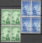 NewZealand1958: SCOUTS Michel374-5mnh** Blocks Of 4 - Neufs