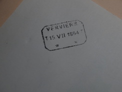 Telegram Déposé à Verviers Vers Verviers Le 15/07/1954. - Sellos Telégrafos [TG]