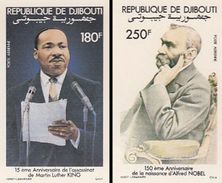 Djibouti 1983, M. L. King, A. Nobel, 2val IMPERFORATED - Martin Luther King